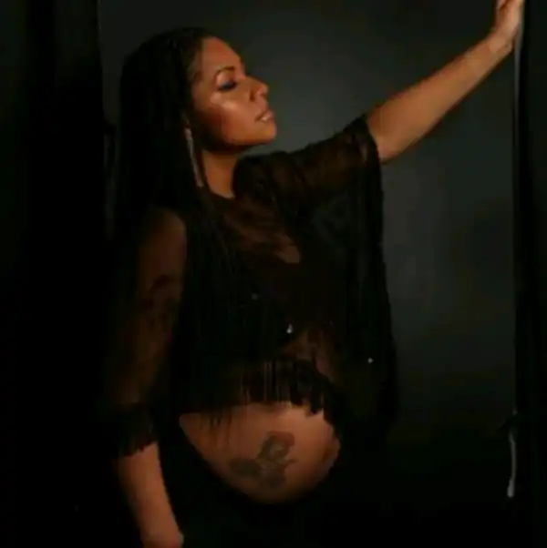 Lola Omotayo-Okoye shows off babybump in throwback photo